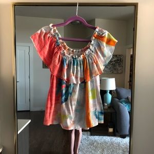 Anthropologie Meadow Rue Effervesce Multicolor Top